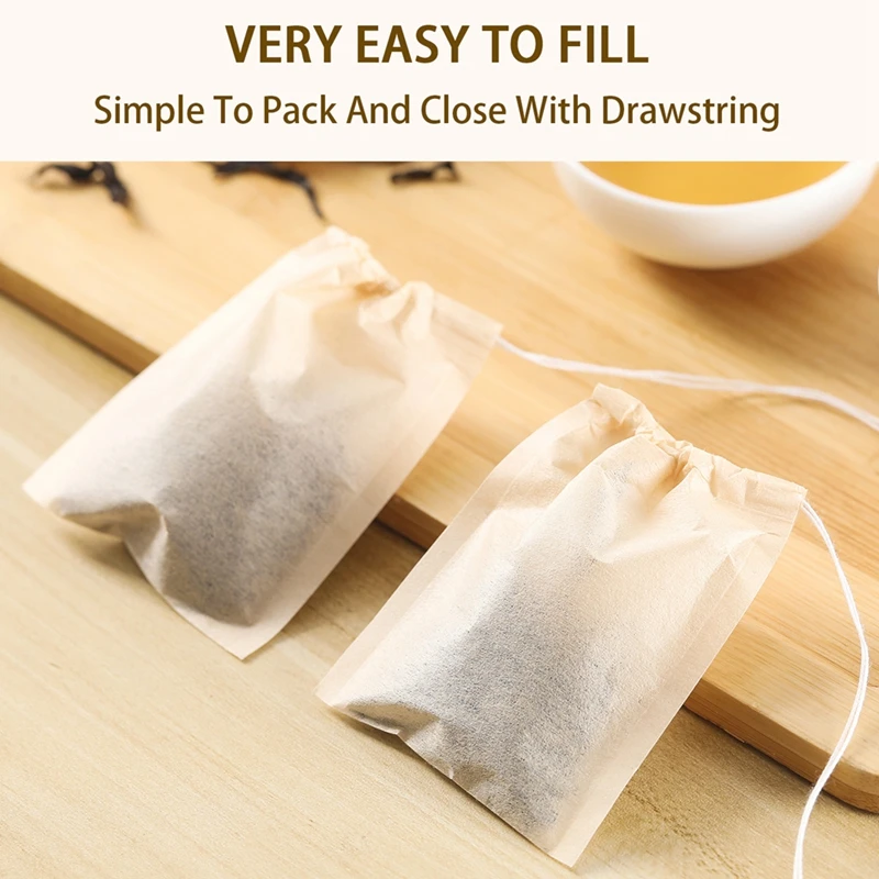100Pcs Teabags with Drawstring - Herbal Tea recension och pris