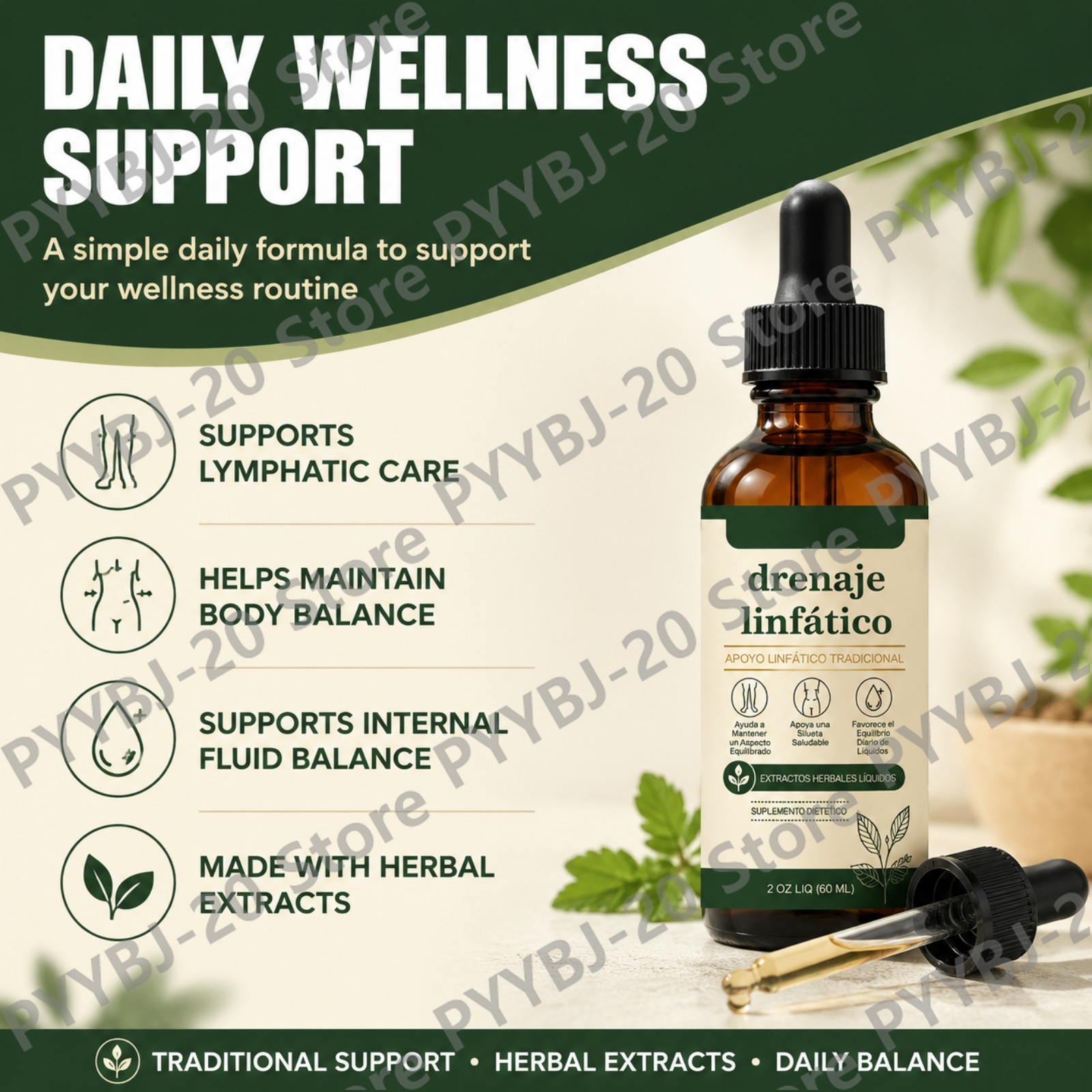 Herbal Lymphatic Support Liqui - Herbal Supplement recension och pris