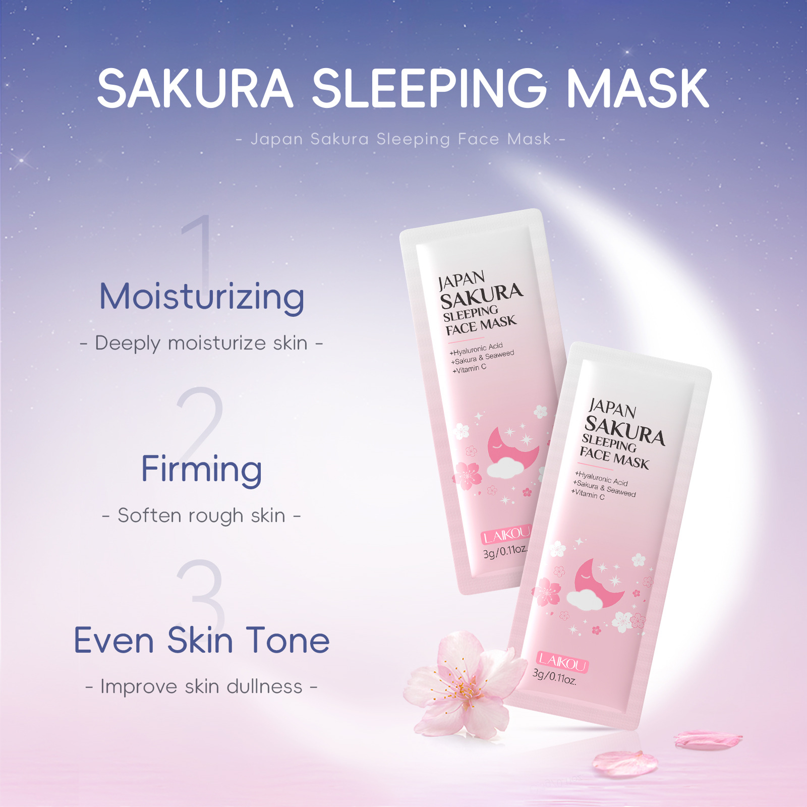 LAIKOU 7PCS Sleeping Facial Ma - Chamomile Tea recension och pris